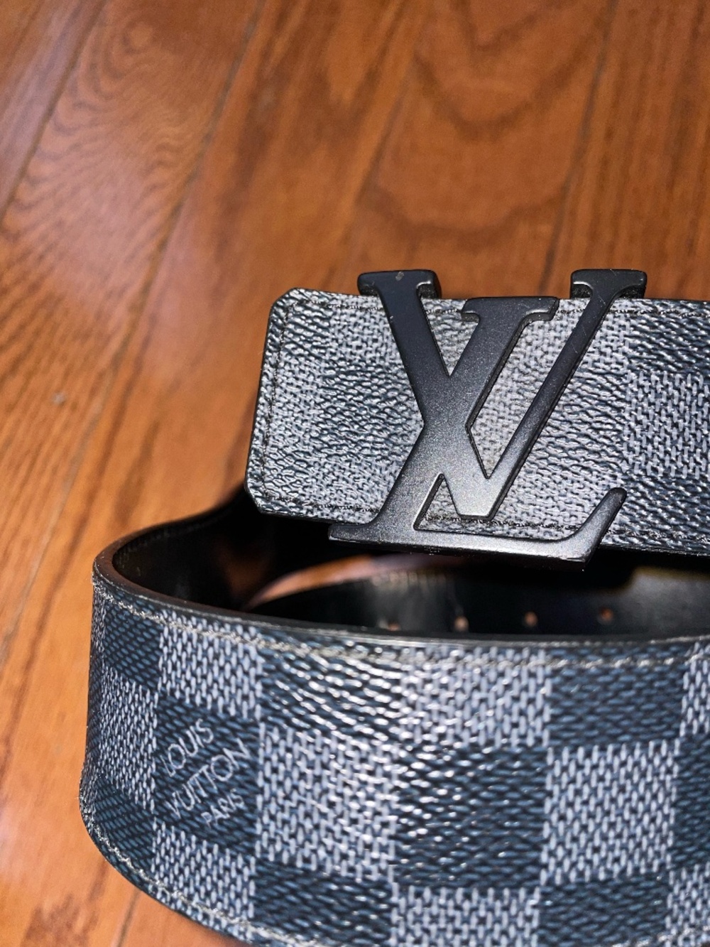 Louis Vuitton LV Initiales Damier Graphite Reversible Belt – M9808 – Size 90/36